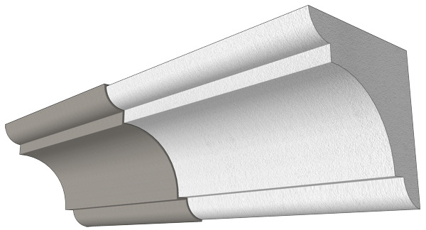 perfil de moldura decorativa en EPS para fachada