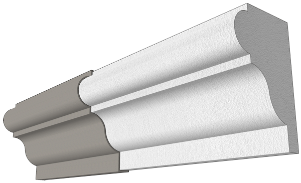 moldura arquitectónica en EPS para interiores